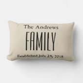  Retro Family Monogram en huwelijksdatum Kussen (Voorkant)