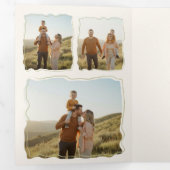 Retro Family Portrait Christmas Holiday Photo Drieluik Kaart (Binnenzijde eerst)