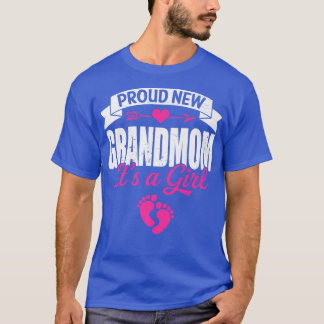Retro Family Proud New Grandma Het is een meisje G T-shirt