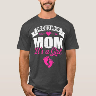 Retro Family Proud New Ma Het is een meisje Gender T-shirt