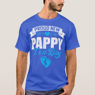 Retro Family Proud New Pappy Het is een Jongen Ges T-shirt