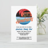 Retro Family Reunion Kaart (Staand voorkant)