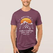 Retro Family Reunion Matching Pine Trees Camping Tri-Blend Shirt (Voorkant)