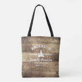 Retro Family Reunion of Trip | Rustische pinebomen Tote Bag (Achterkant)