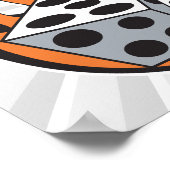 retro faming dice design poster (Hoek)