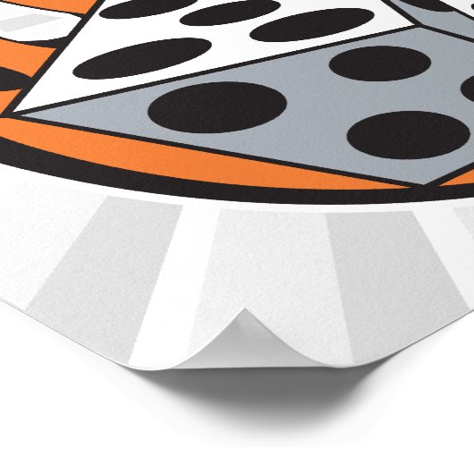 retro faming dice design poster (Hoek)