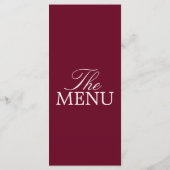 Retro Fancy Bourgondië Crème Oude Geld Huwelijk Menu (Achterkant)