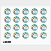 Retro Fancy Cupcake Bakery Ronde Sticker (Vel)