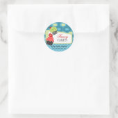 Retro Fancy Cupcake Bakery Ronde Sticker (Tas)