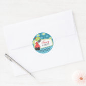 Retro Fancy Cupcake Bakery Ronde Sticker (Envelop)