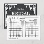 Retro Fancy Krijtbord Vrijgezellenfeest Recept Kaa Uitnodiging Briefkaart (Voorkant / Achterkant)