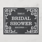 Retro Fancy Krijtbord Vrijgezellenfeest Recept Kaa Uitnodiging Briefkaart (Achterkant)