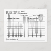Retro Fancy Krijtbord Vrijgezellenfeest Recept Kaa Uitnodiging Briefkaart (Voorkant)