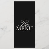 Retro Fancy Zwart Crème Oude Geld Huwelijk Menu (Achterkant)