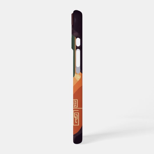 Retro Fantasy Canyon Pixel Art iPhone 16 Hoesje (Linkerkant)