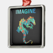 Retro Fantasy Dragon Tattoo Gift for Tattooist Metalen Ornament (Links)