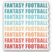 Retro Fantasy Football  Gift Sticker (Voorkant)