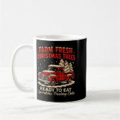 Retro Farm Fresh Debbie Christmas Cake Red Truck H Koffiemok (Links)