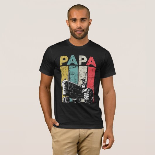 Retro Farmer Pasta Tractors Farmer T-shirt (Voorkant volledig)
