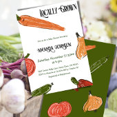 Retro Farmer's Market lokaal geteeld Baby shower Kaart