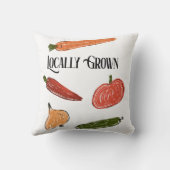 Retro Farmer's Market lokaal geteeld Baby shower Kussen (Achterkant)