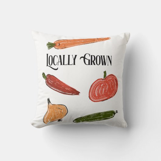 Retro Farmer's Market lokaal geteeld Baby shower Kussen (Voorkant)