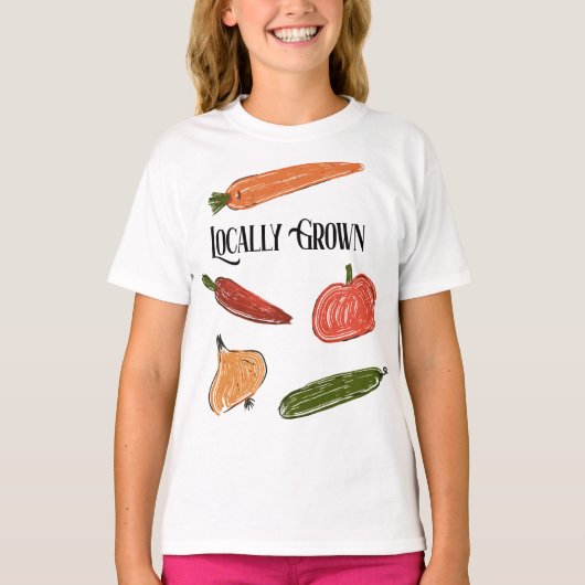 Retro Farmer's Market lokaal geteeld Baby shower T-shirt (Voorkant)