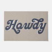 Retro Farmhouse Howdy Welkom Deurmat (Voorkant)