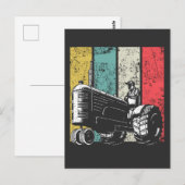 Retro Farming Pap Tractors Farmer Fathers Day Briefkaart (Voorkant / Achterkant)