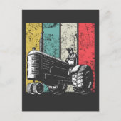 Retro Farming Pap Tractors Farmer Fathers Day Briefkaart (Voorkant)