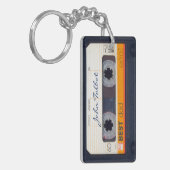Retro Fashioned 80s Mixtape Cassette Best Dad K Sleutelhanger (Voorkant Links)
