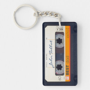 Retro Fashioned 80s Mixtape Cassette Best Dad K Sleutelhanger