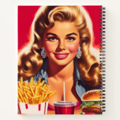 Retro Fast Food Pin-up Notitieboek (Achterkant)