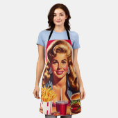 Retro Fast Food Pin-up Schort (Gedragen)