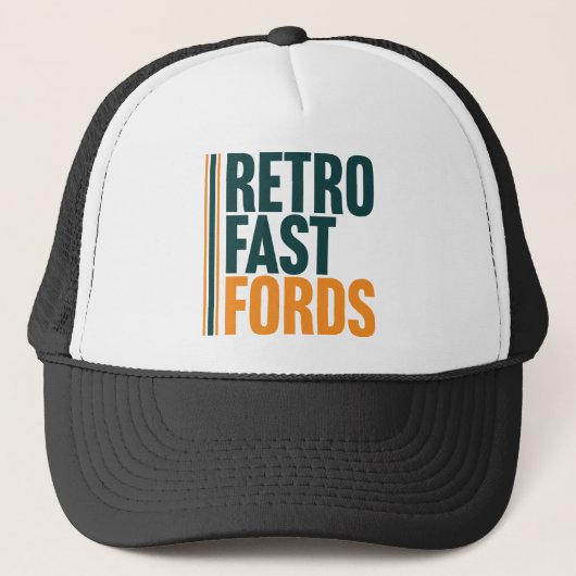 Retro Fast Fords Truckers Hat Trucker Pet (Voorkant)