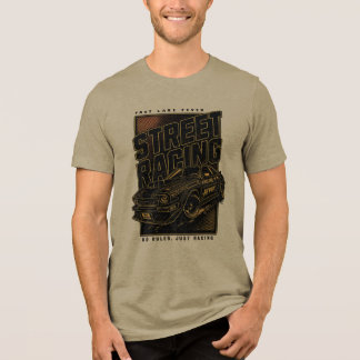 Retro Fast Lane Koorts Sportwagen Kunst Tri-Blend Shirt