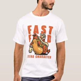 Retro fastfood karakter t-shirt