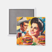Retro Fastfood Koppel Magneet (Voorkant / Achterkant)