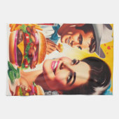 Retro Fastfood Koppel Theedoek (Horizontaal)