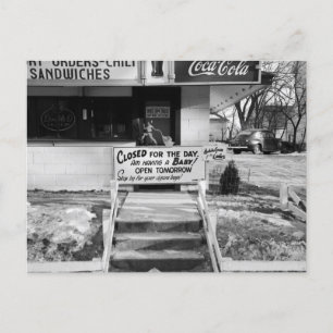 RETRO FATHER BABY ANNOUNCEMENT  FOTOGRAPH AANKONDIGINGSKAART