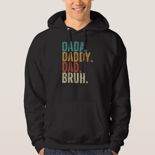  Retro Father Day Outfit Dada papa Hoodie (Voorkant)