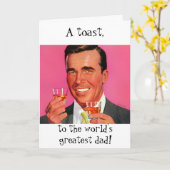 Retro Fathers Day Card Kaart (Gele Bloem)