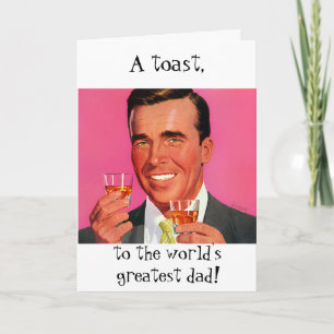 Retro Fathers Day Card Kaart