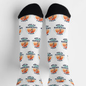 Retro Fathers Day Grandpa Golf Lover Custom Sokken (Top)