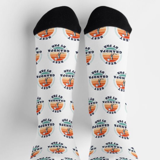 Retro Fathers Day Grandpa Golf Lover Custom Sokken (Top)