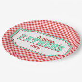 Retro Fathers Day Paper-Borden Papieren Bordje (Gekanteld)
