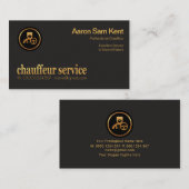Retro Faux Gold Chauffeur Service Signage Visitekaartje (Voorkant / Achterkant)