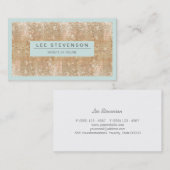 Retro FAUX Gold Sequins Beauty en Mode Visitekaartje (Voorkant / Achterkant)