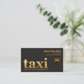 Retro Faux Gold Taxi Signage Taxi Transport Visitekaartje (Staand voorkant)