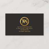 Retro Faux Gold Taxi Signage Taxi Transport Visitekaartje (Achterkant)